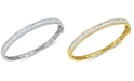 Arabella Cubic Zirconia Bangle Bracelet in Sterling Silver(Also Available in 18k Gold Plated Sterling Silver)